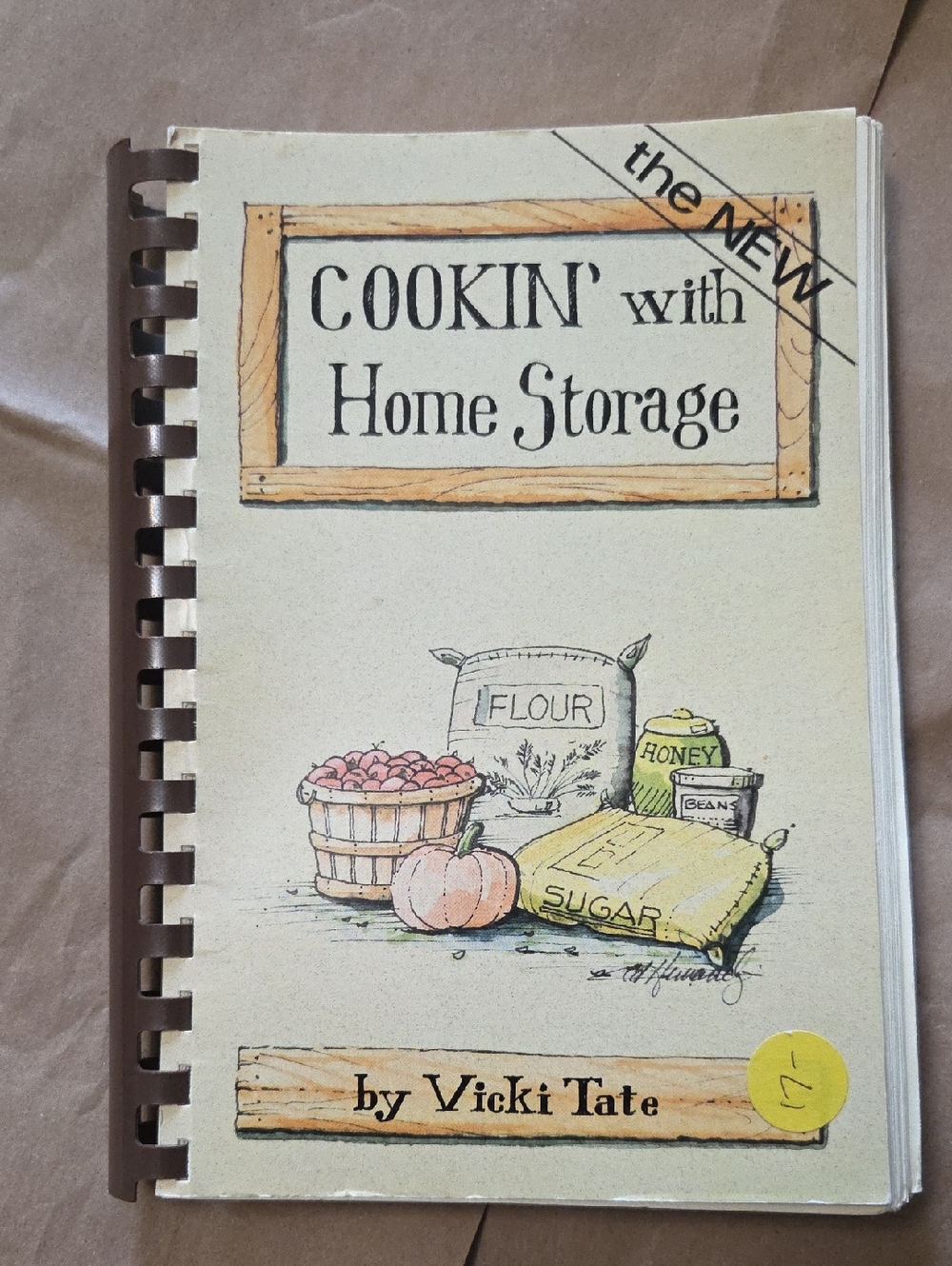 Cookin' with Home Storage Cookbook by Vicki Tate - Cream Cover